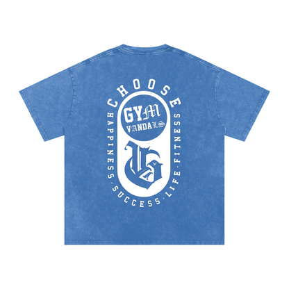 Snow Washed Oversized Cotton T-Shirt