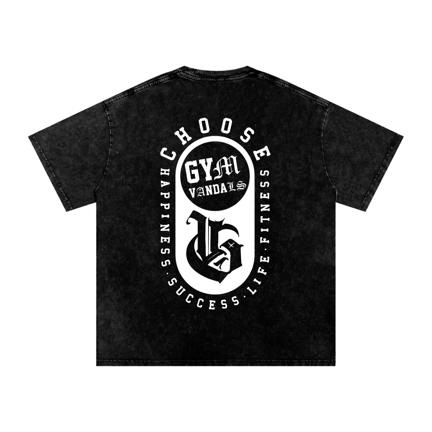 Snow Washed Oversized Cotton T-Shirt