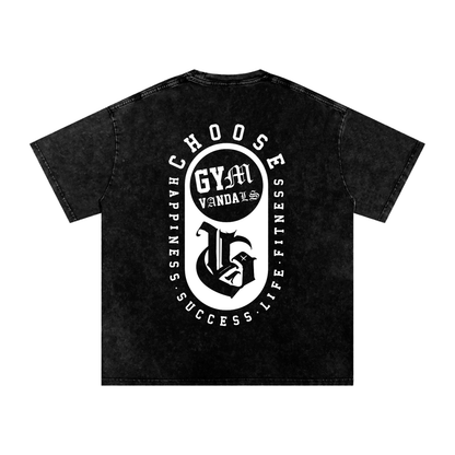 Snow Washed Oversized Cotton T-Shirt