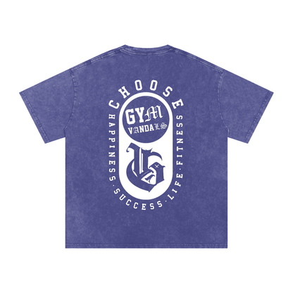 Snow Washed Oversized Cotton T-Shirt