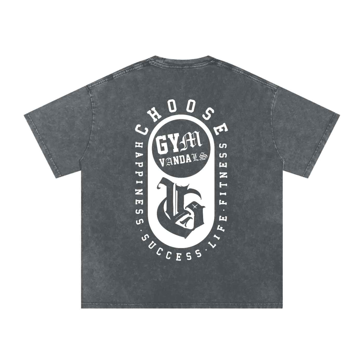 Snow Washed Oversized Cotton T-Shirt