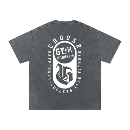 Snow Washed Oversized Cotton T-Shirt