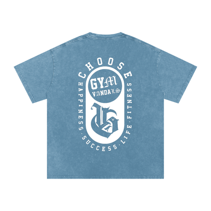 Snow Washed Oversized Cotton T-Shirt